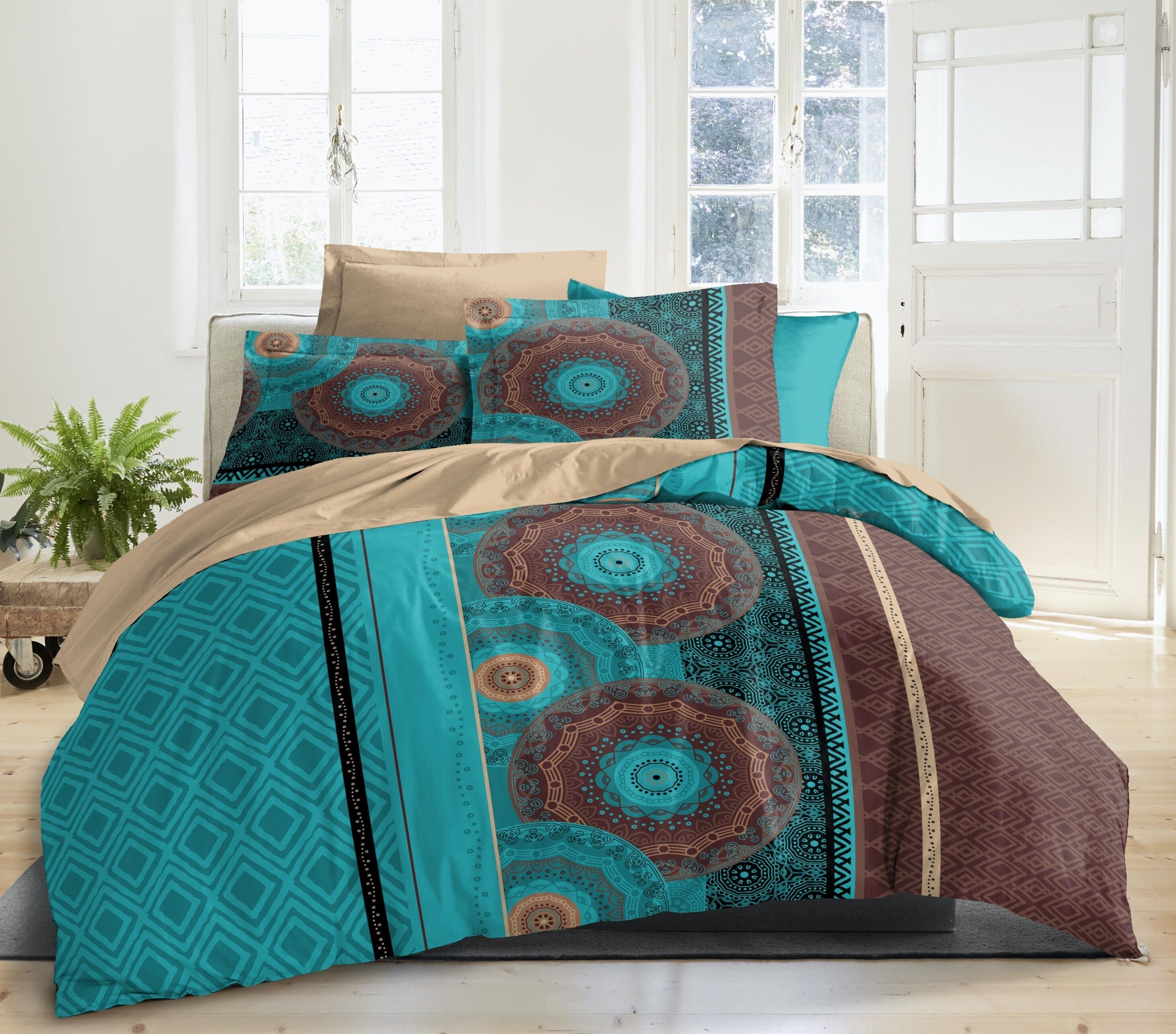 4-teiliges Bettbezug-Set „MARTHA“ mit Spannbettlaken in den Maßen 160 x 205