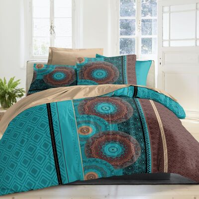 MARTHA 4-PIECE DUVET COVER SET WITH FITTED SHEET IN 160X205