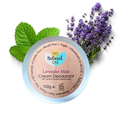 Baume déodorant Lavender Mint Cream - naturellement sans bicarb ni aluminium