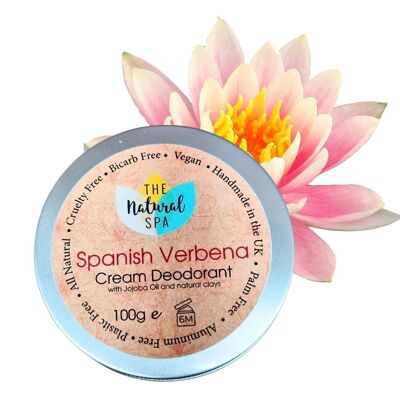 Bálsamo desodorante Spanish Verbena Cream - naturalmente libre de bicarbonato y aluminio