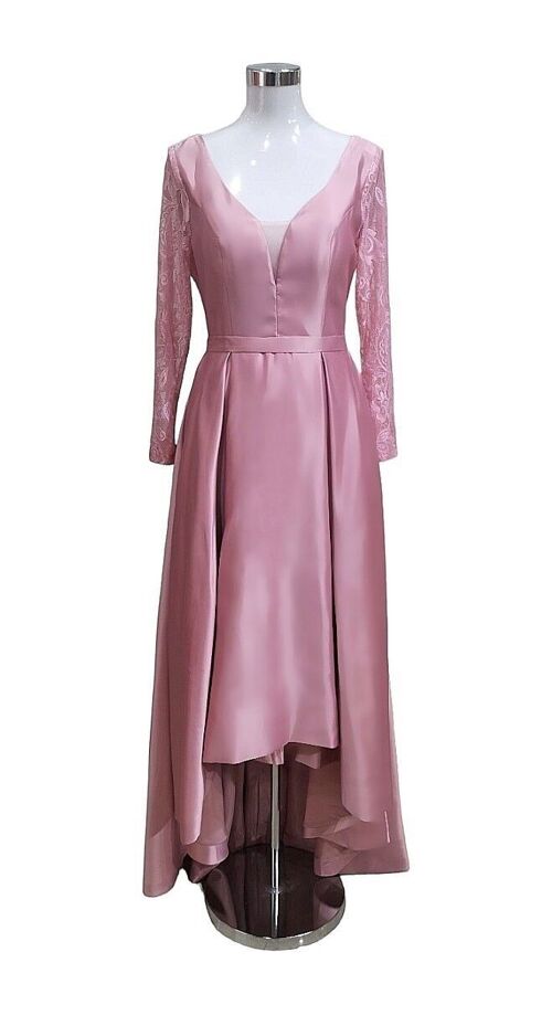 Robe de cérémonie manche longue Rose