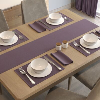 Savannah Aubergine Purple Table Runner