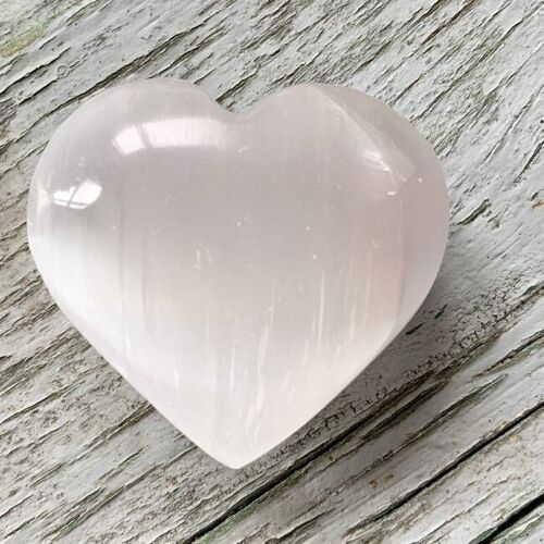 Selenite Heart - love