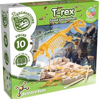 T-Rex - Kit de excavación de fósiles para niños