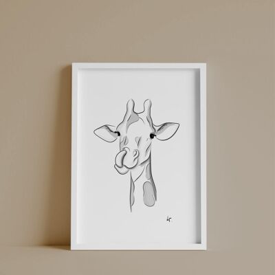 Poster Die Giraffe