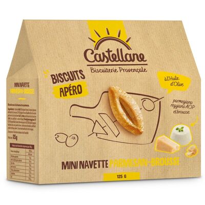 Aperitif biscuits from Provence - MINI NAVETTES BROUSSE PARMESAN