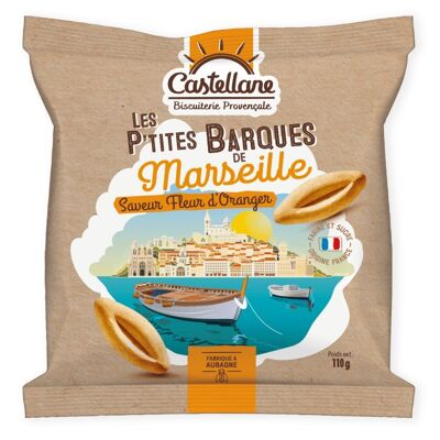 Biscuits from Provence Snacking - SMALL MARSEILLAISE BOATS ORANGE BLOSSOM