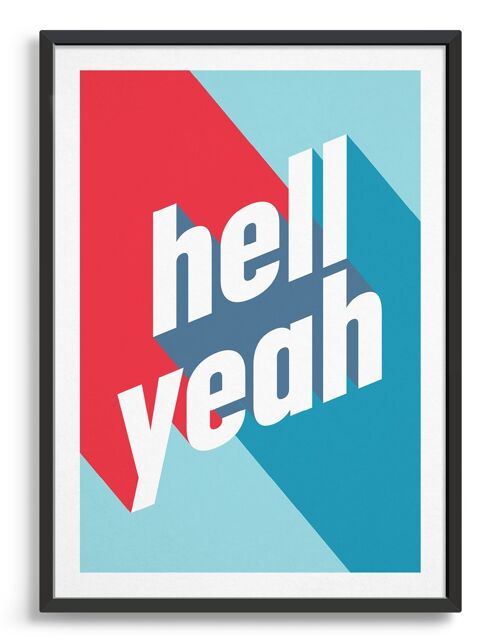 Hell yeah - A2 - Blue & Red