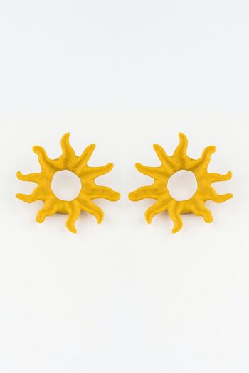 Boucles d'oreilles SOLEIL moutarde 1