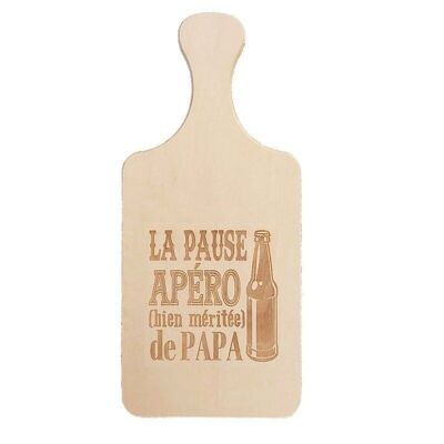 Planche apéro en bois Bière "La pause apéro (bien méritée) de …"