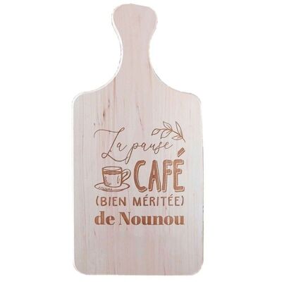 Aperitifbrett aus Holz „Die (wohlverdiente) Kaffeepause von…“