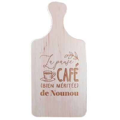 Planche apéro en bois "La pause café (bien méritée) de…"