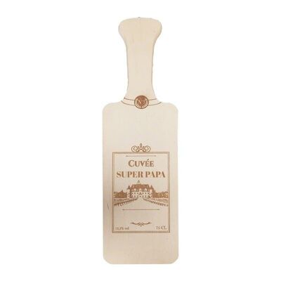 Wooden aperitif board Wine bottle "Cuvée Super …"