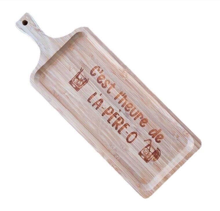 Tagliere da aperitivo in bambù "L'a-père-o".