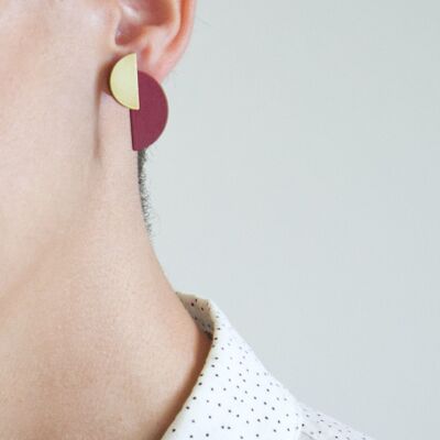 Boucles d'oreilles au design moderne | Boucles d'oreilles demi-cercle | Boucles d'oreilles minimalistes Mack