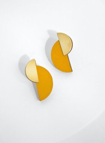 Boucles d'oreilles au design moderne | Boucles d'oreilles demi-cercle | Boucles d'oreilles minimalistes Mack 3