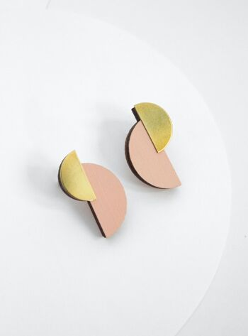 Boucles d'oreilles au design moderne | Boucles d'oreilles demi-cercle | Boucles d'oreilles minimalistes Mack 5