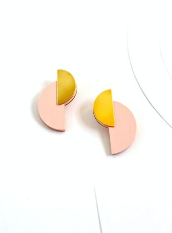 Boucles d'oreilles au design moderne | Boucles d'oreilles demi-cercle | Boucles d'oreilles minimalistes Mack 13