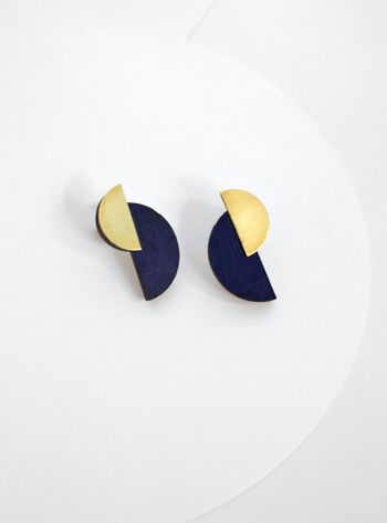 Boucles d'oreilles au design moderne | Boucles d'oreilles demi-cercle | Boucles d'oreilles minimalistes Mack 14