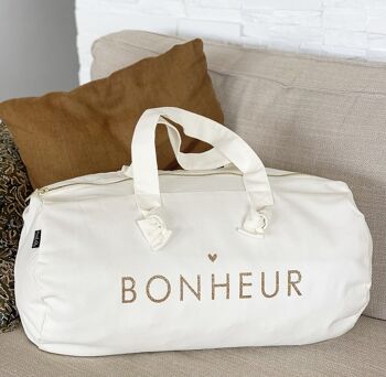 Sac Polochon blanc milk - Bonheur 4