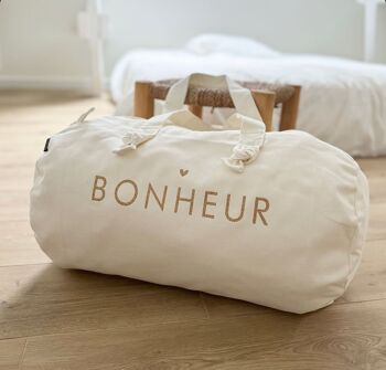 Sac Polochon blanc milk - Bonheur 1