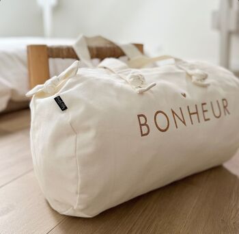 Sac Polochon blanc milk - Bonheur 2