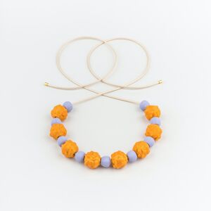 Collier ANEMONE orange et lilas