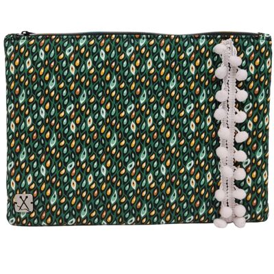 Peacock Teardrops Zipper Pouch