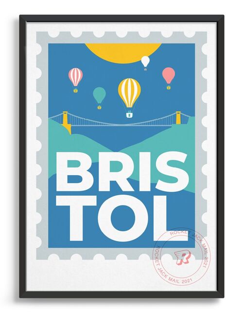 Bristol stamp - A2 - Bright colours