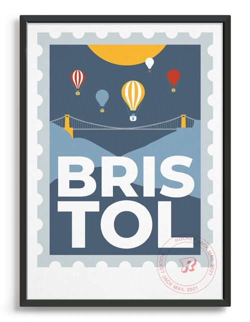 Bristol stamp - A4 - Grey & yellow