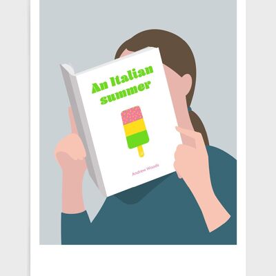 Head in a book - A4 - Lolly