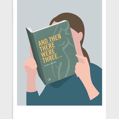 Tête dans un livre - A4 - Féminin