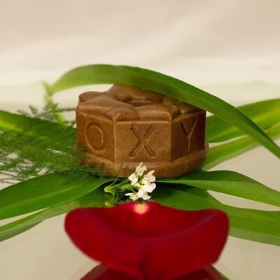 Shampoo solido per capelli castani, fragranza Cacao arancia