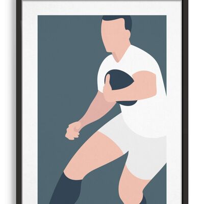 Rugby player - A2 - White