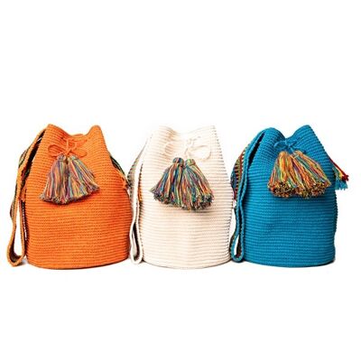 Large Bucket Bags with Tassels