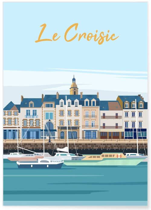 Affiche illustration de la ville Le Croisic