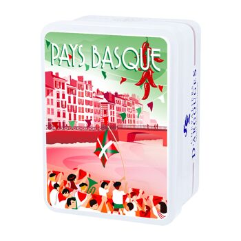 COFFRET PAYS BASQUE TERRE - BOUCHÉES NOISETTE FONDANTES CHOCOLAT LAIT 33% EN PAPILLOTES 1