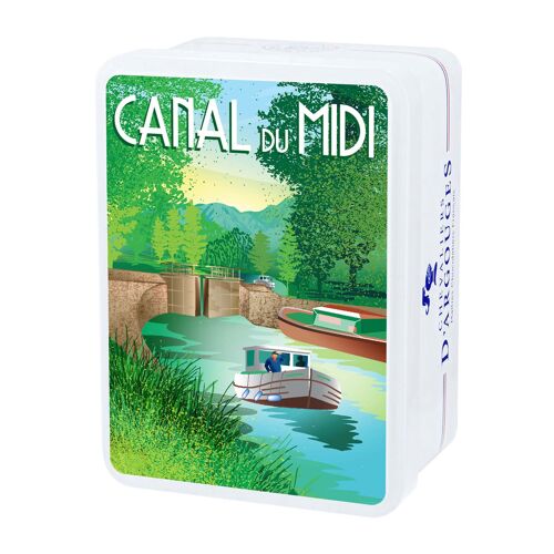 COFFRET CANAL DU MIDI - BOUCHÉES NOISETTE FONDANTES CHOCOLAT LAIT 33% EN PAPILLOTES