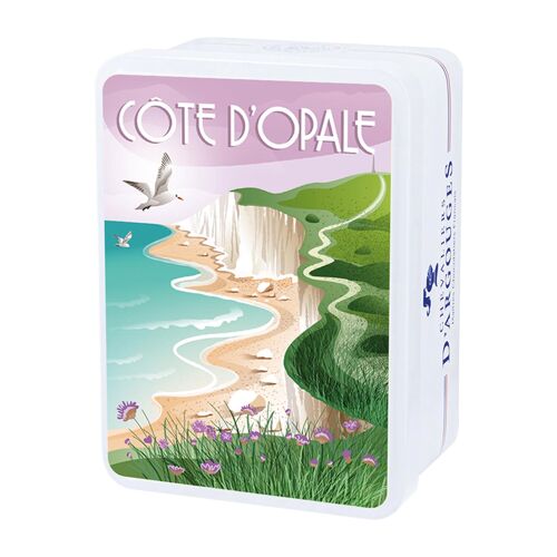 COFFRET CÔTE D'OPALE - BOUCHÉES NOISETTE FONDANTES CHOCOLAT LAIT 33% EN PAPILLOTES