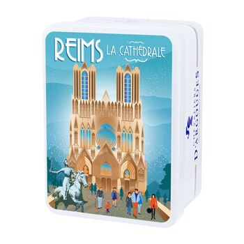 COFFRET REIMS - BOUCHÉES NOISETTE FONDANTES CHOCOLAT LAIT 33% EN PAPILLOTES 1