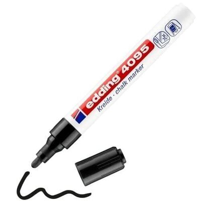 Edding 4095 Liquid chalk marker - Bullet tip 2-3 mm - Liquid chalk marker for crafting, decorating and writing permanently on windows, blackboards, glass, Plexiglas® and mirrors