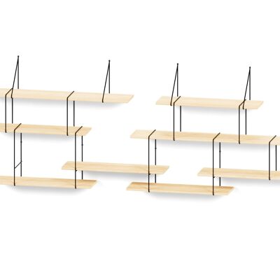 LINK Duo-Aufbewahrungsregal aus Esche/Wandregal