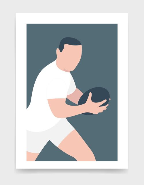 Rugby man - A5 - White