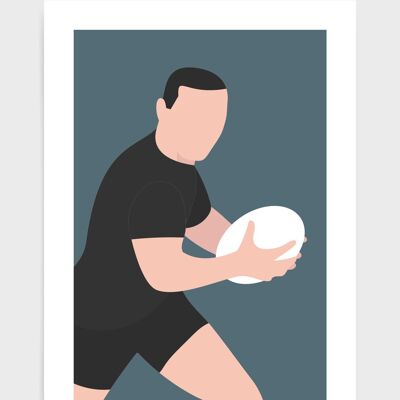 Rugby man - A2 - Black