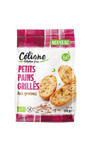 Petits pains grillés aux graines sans gluten Céliane