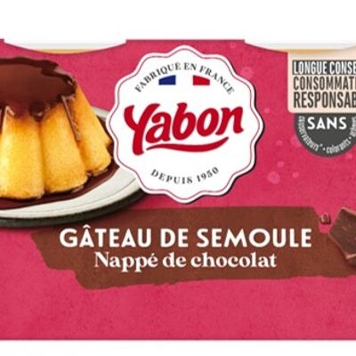 GATEAUX DE SEMOULE NAPPAGE CHOCOLAT 4 X 125 gr