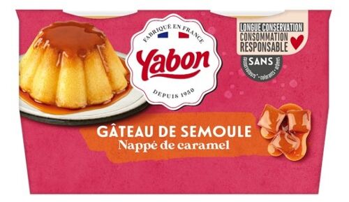 GATEAU DE SEMOULE NAPPAGE CARAMEL 4x125 gr