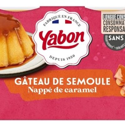 GATEAU DE SEMOULE NAPPAGE CARAMEL 4x125 gr