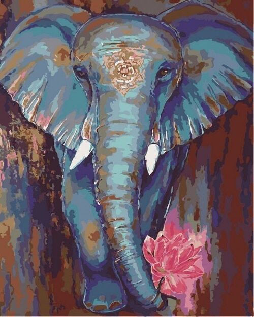 Y-F1.4 MS7886 Paint By Number Set Elephant Lisa 50x40cm