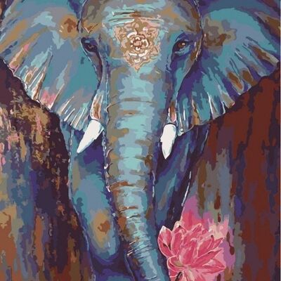 Y-F1.4 MS7886 Paint By Number Set Elephant Lisa 50x40cm